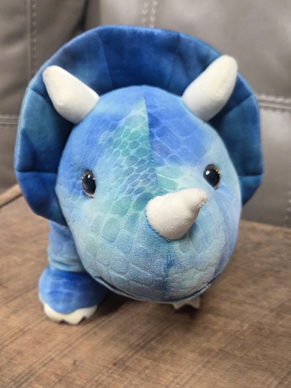 Hug Fun Blue Triceratops Dinosaur Large Plush Stuffed Animal 21" BIN 1K